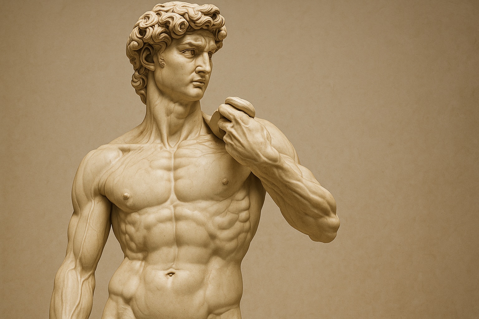 Muscle detail of David